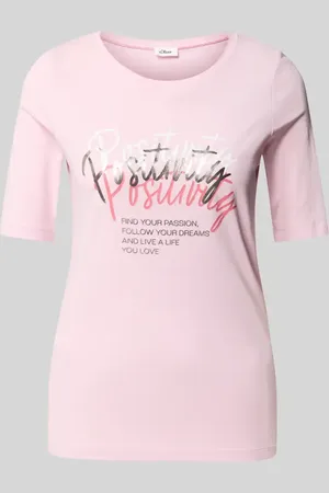 QS by s.Oliver T-shirt o kroju slim fit z mieszanki bawełny