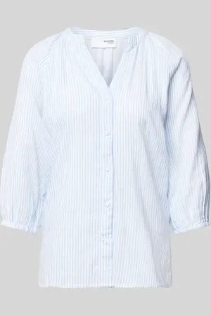 SELECTED Bluzka o kroju regular fit z dekoltem w serek model ‘ALBERTA’