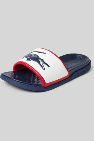 Lacoste Klapki z detalem z logo model ‘SERVE’