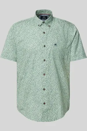 Lerros Koszula casualowa o kroju regular fit z wyhaftowanym logo