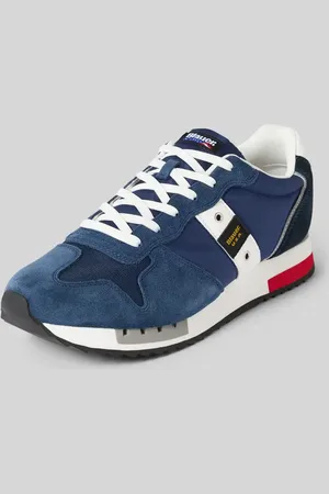 Blauer Sneakersy z naszywkami z logo model ‘QUEENS’