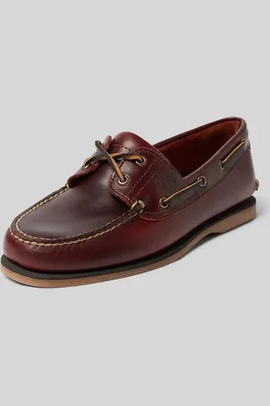 Timberland Buty żeglarskie skórzane z detalem z logo model ‘Classic Boat’