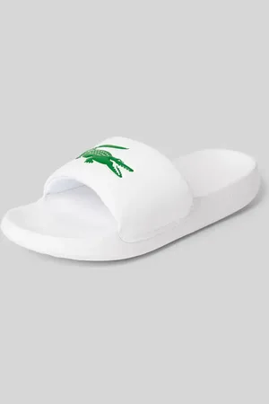 Lacoste Klapki z detalem z logo model ‘CROCO’