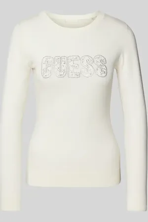 Guess Sweter z dzianiny z detalem z logo model ‘PARIS’