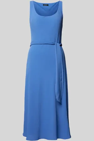Ralph Lauren Sukienka midi z wiązanym paskiem model ‘ZAWATO’