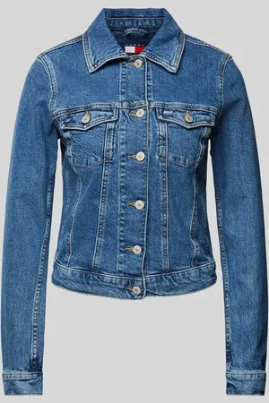 Tommy Hilfiger Kurtka jeansowa z kieszeniami z patką na piersi model ‘VIVIANNE’