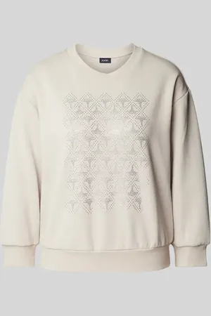 JOOP! Bluza z obszyciem kamieniami stras model 