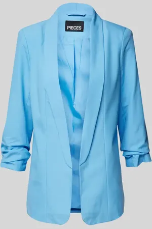 Pieces® Długi żakiet o kroju comfort fit z mieszanki wiskozy model ‘BOSELLA’