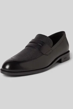 HUGO BOSS Mokasyny z efektem plecionki model ‘Tayil’