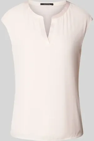 Comma, T-shirt z mieszanki wiskozy z rękawami nietoperzami