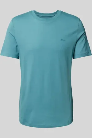 QS by s.Oliver T-shirt o kroju regular fit z czystej bawełny z gumowanym nadrukiem z logo