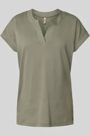 soyaconcept T-shirt z dekoltem w serek model ‘DERBY’