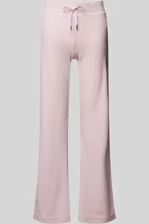 Juicy Couture Spodnie dresowe o rozkloszowanym kroju z tunelem model ‘MONOGRAM LISA’