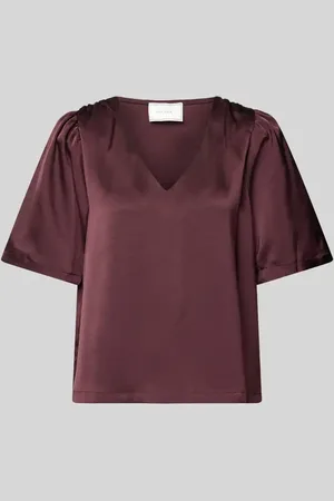 Neo Noir Bluzka o kroju regular fit z dekoltem w serek