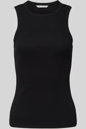 TOM TAILOR Top o kroju slim fit z prążkowanej mieszanki bawełny