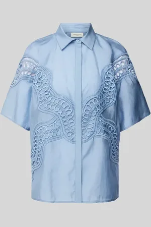 Copenhagen Muse Bluzka o kroju regular fit z haftem angielskim model ‘MOLLY’