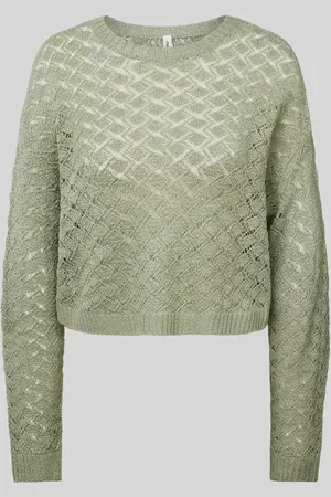 ONLY Sweter z dzianiny o kroju regular fit z ażurowym wzorem model ‘MIAMI’