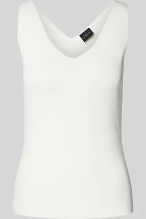 QS by s.Oliver Top o kroju slim fit z mieszanki drobnej wiskozy