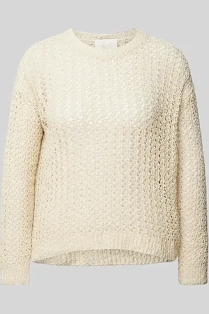 MARELLA Sweter z dzianiny z haftem angielskim model ‘RIVA’