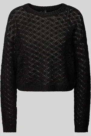ONLY Sweter z dzianiny o kroju regular fit z ażurowym wzorem model ‘MIAMI’