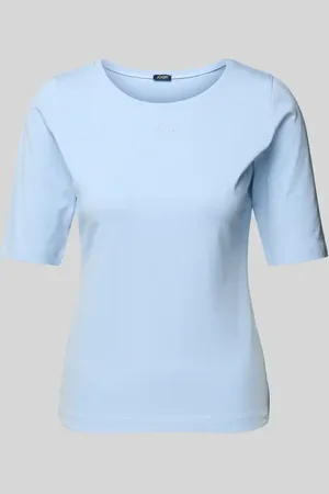 JOOP! T-shirt z prążkowanym, okrągłym dekoltem model ‘Tamira’