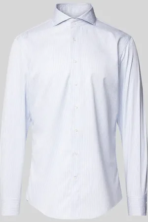 Profuomo Koszula biznesowa o kroju slim fit z kołnierzykiem typu cutaway model ‘X-Cutaway’