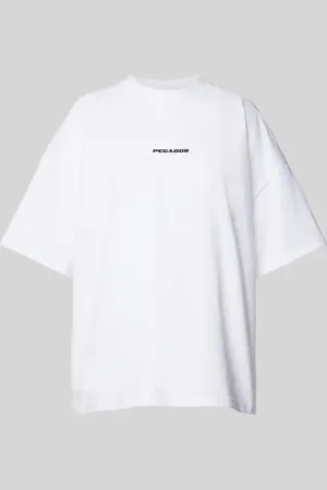 Pegador T-shirt o kroju oversized z nadrukiem z logo model ‘BRACY’