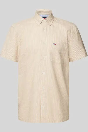Tommy Hilfiger Koszula casualowa o kroju regular fit z czystej bawełny z krótkim rękawem