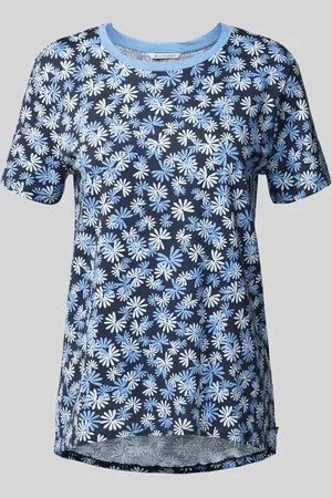 TOM TAILOR T-shirt o kroju comfort fit z czystej bawełny ze wzorem na całej powierzchni