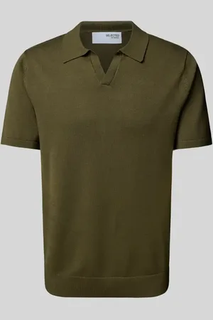 SELECTED Koszulka polo z dekoltem w serek model ‘TELLER’