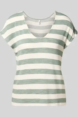 ONLY T-Shirt o kroju relaxed fit z mieszanki drobnej wiskozy model ‘LIRA LIFE’
