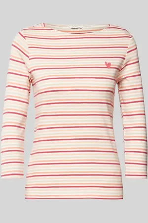 TOM TAILOR Bluzka o kroju shaped fit z rękawem o dł. 3/4 z dodatkiem bawełny