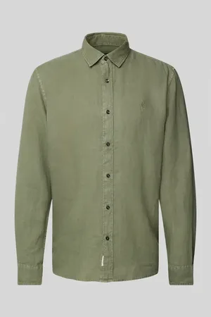 McNeal Koszula casualowa o kroju regular fit z czystego lnu z wyhaftowanym logo