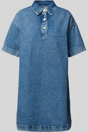 Pieces® Sukienka jeansowa o linii A z czystej bawełny model ‘KENYA’
