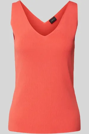 QS by s.Oliver Top o kroju slim fit z mieszanki drobnej wiskozy