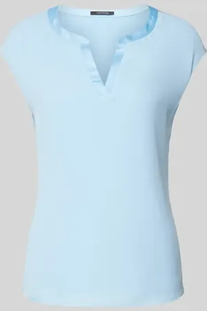 Comma, T-shirt z mieszanki wiskozy z rękawami nietoperzami
