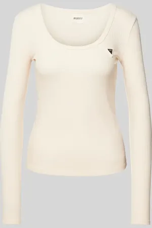 Guess Bluzka z długim rękawem i detalem z logo model ‘COLETTE’