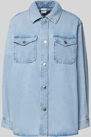 VERO MODA Koszula jeansowa o luźnym kroju z mieszanki bawełny model ‘NAYA’