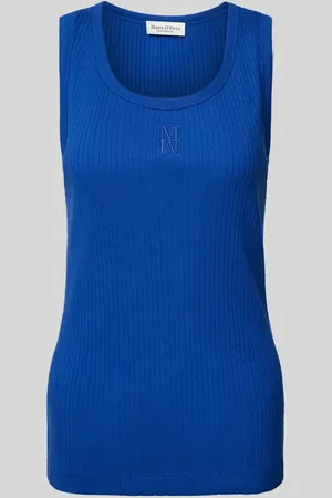 Marc O’ Polo Top o kroju slim fit z mieszanki bawełny z wyhaftowanym logo