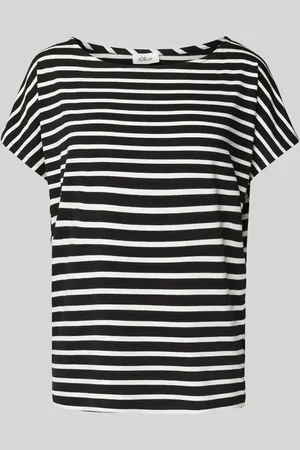 QS by s.Oliver T-shirt o kroju relaxed fit z mieszanki wiskozy i elastanu