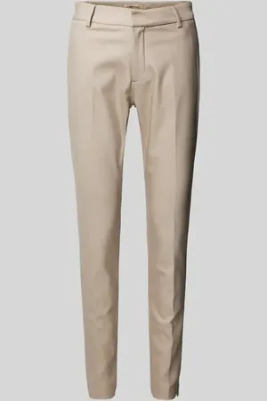 Mos Mosh Spodnie materiałowe o kroju slim fit z wpuszczanymi kieszeniami model ‘Abbey Night’
