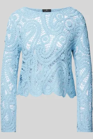 monari Sweter z dzianiny z haftem angielskim