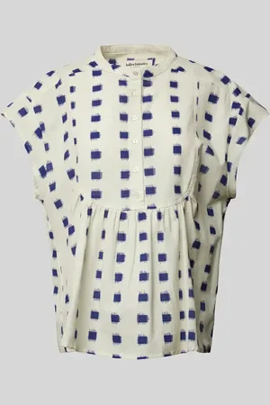 Lollys Laundry Top bluzkowy o kroju relaxed fit ze stójką model ‘Molly’