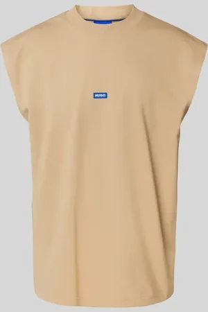 Hugo Blue Top z detalem z logo model ‘Navertz’