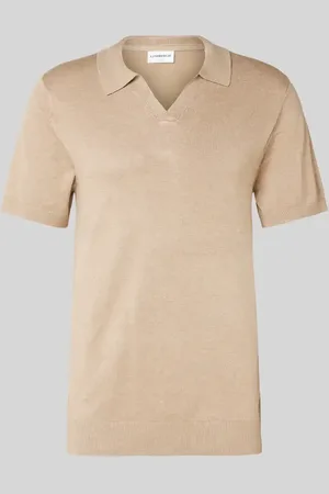 Lindbergh Koszulka polo o kroju slim fit z dekoltem w serek model ‘Ecovero’