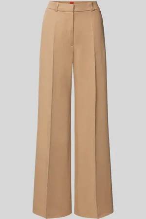 HUGO BOSS Spodnie materiałowe o kroju relaxed fit lyocellu model ‘Hasene’