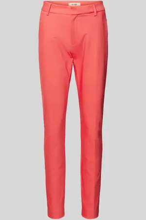 Mos Mosh Spodnie materiałowe o kroju slim fit ze szlufkami na pasek model ‘Abbey Night’