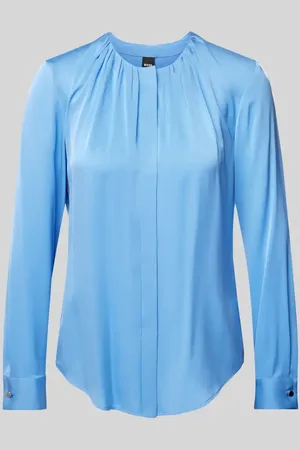 HUGO BOSS Bluzka z mieszanki jedwabiu model ‘Banorah’