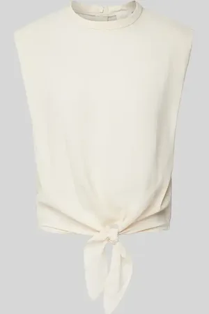 MARELLA Top bluzkowy o kroju regular fit z wiązanym detalem model ‘IDEALE’
