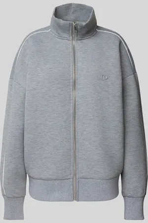 Lena Gercke Bluza rozpinana o kroju oversized z detalem z logo —
